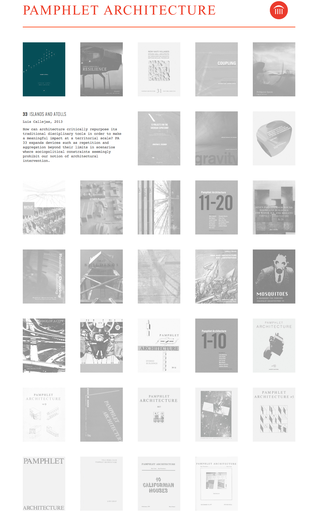 BOOK / Pamphlet Architecture 33 ○ ✪ - LCLA office
